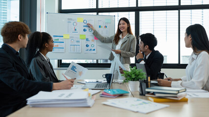 Multicultural Business people meeting at board room to brainstorming strategy workshop business
