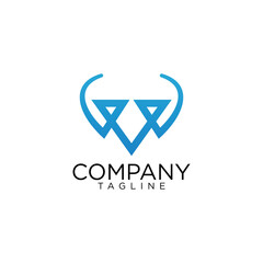 w stylish logo design and premium vector templates