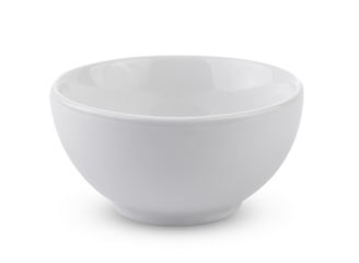 White bowl on transparent png