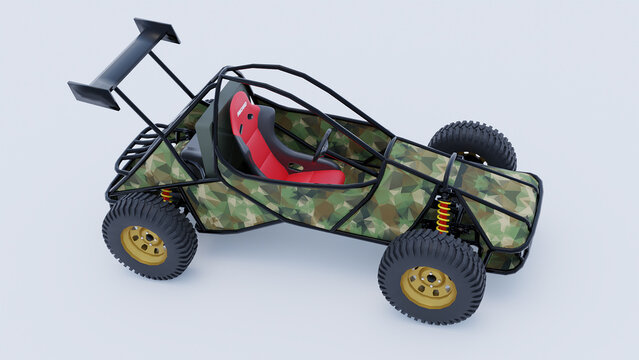 4x4 offroad concept buggy vehicle 3d side