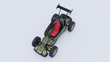 4x4 offroad concept buggy vehicle 3d top