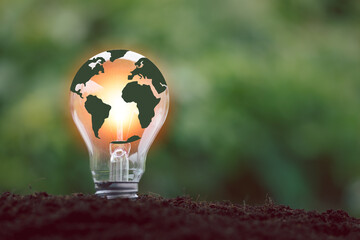 alternative energy, Renewable Energy, saving energy, electricity light lamp from solar and finance,...