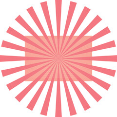 Fototapeta premium ポップな放射状背景素材 レッド Red radial abstract texture.