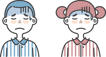 Children are sick, have a cold, are tired, have low spirits