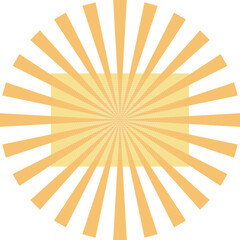 ポップな放射状背景素材 イエロー　Yellow radial abstract texture.