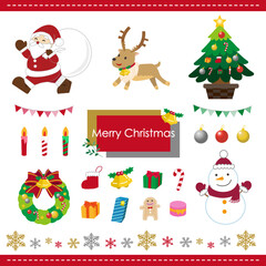 クリスマスのイラストセット