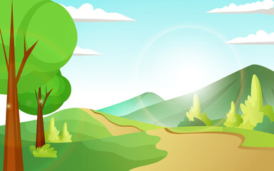 Obraz premium Nature Landscape with Mountains