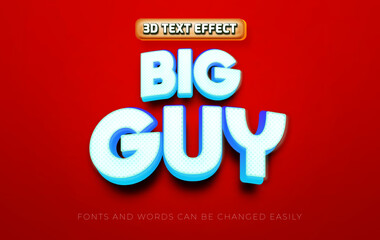 Big guy animation 3d editable text effect style