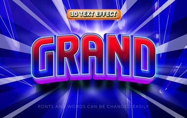 Grand celebration 3d editable text effect style