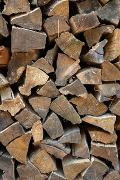 stack of firewood up close