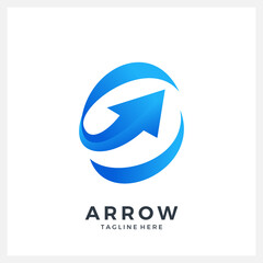 Simple arrow letter S logo illustration