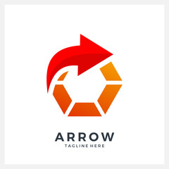 Right arrow logo design illustration, modern and simple arrow