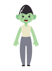 woman with frankenstein costume