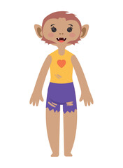 woman with wolf costume