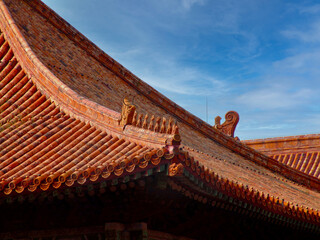 chinese year counting icons on roof top