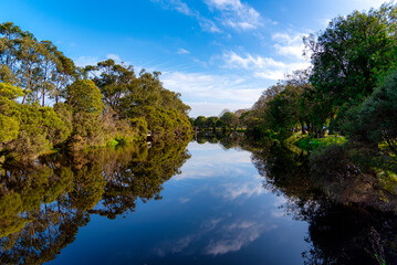Fototapeta na wymiar Vasse-Wonnerup wetlands, the Lower Vasse River is made up of the Vasse and Wonnerup estuaries