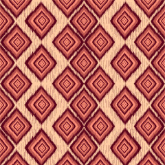 seamless pattern Auburn Folk Pattern Ethnic Abstract Art Tribal Embroidery And Mexican Style Print Ornament Aztec Carpet Design Wallpaper Clothing Wrap Cloth Covering Textile Book Cover Book