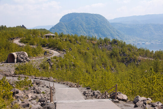 Arimura lava observatory, Kagoshima city, Kyushu, Japan.