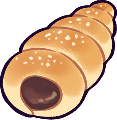 cone cream bread