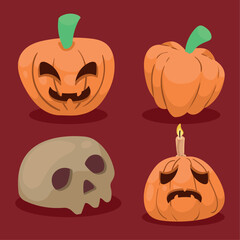 four halloween celebration icons
