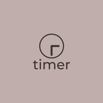 Timer logo. clock logo. watch logo design.