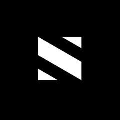 Amazing professional elegant trendy awesome artistic black and white color SN NS based on initial Alphabet icon logo. © Tafin