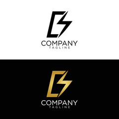 b electrical logo design and premium vector templates