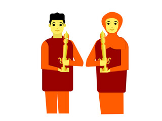 Muslim kids outstanding award  vector  