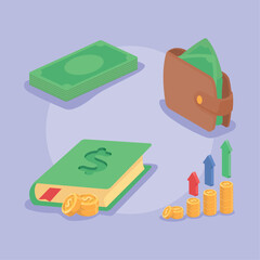 investing money four icons