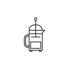 french press coffee vector for website symbol icon presentation
