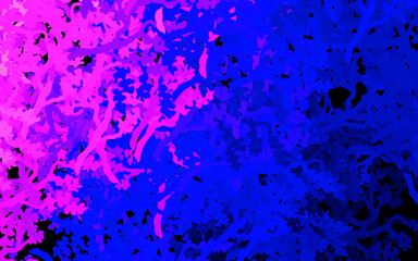 Dark Pink, Blue vector doodle layout with leaves, branches.
