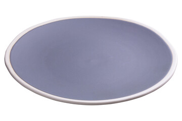 Empty blank ceramic dish isolated on alpha background