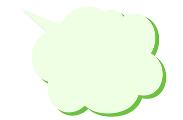 구름말풍선 일러스트 
