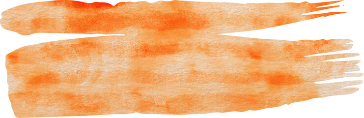 Watercolor stripe painted on clean white background