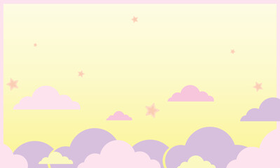 Abstract kawaii Sky Pastel background