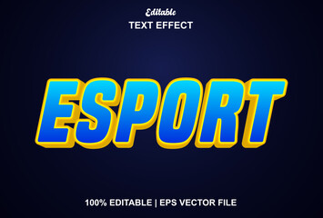 Obraz premium esport text effect with 3d style and can be edited.