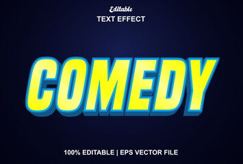 Obraz premium Comedy text effects with 3d style and can be edited.