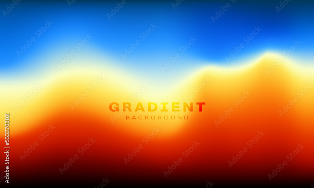 Aufkleber Abstract trendy in blending gradient color for background. Smooth minimalist color texture for poster template, cover, presentation, web and creative print.