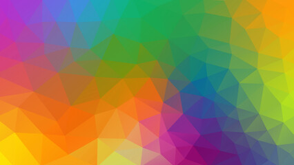 Obraz premium Vector bright multicolor polygonal banner. Abstract background in low poly style. Geometric illustration