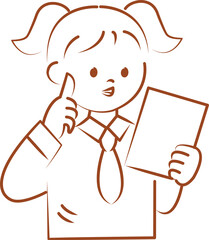 A girl and a boy students