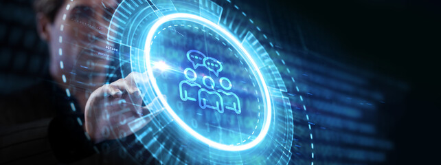 Business, Technology, Internet and network concept. SMM Social Media Marketing.