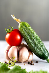 still life of vegetables close-up, vegetarianism and healthy food 