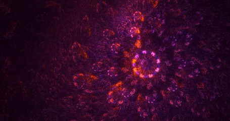 3D rendering abstract colorful fractal light background