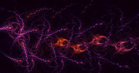 3D rendering abstract colorful fractal light background