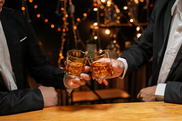 whiskey, for a friendly party in a bar or a restaurant.