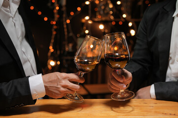 food and Drink, wine red and for a friendly, in a bar or a restaurant