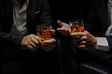 whiskey, for a friendly party in a bar or a restaurant.