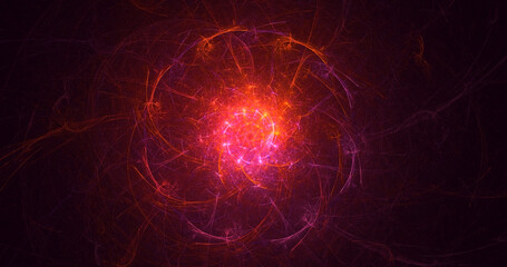 3D rendering abstract round light background