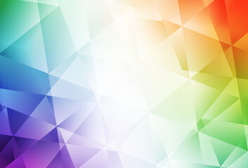 Light Multicolor vector shining triangular layout.