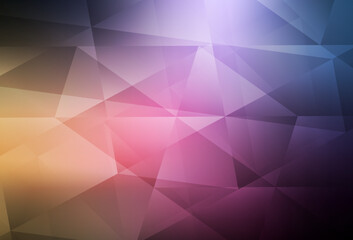 Obraz premium Dark Pink, Yellow vector abstract polygonal pattern.